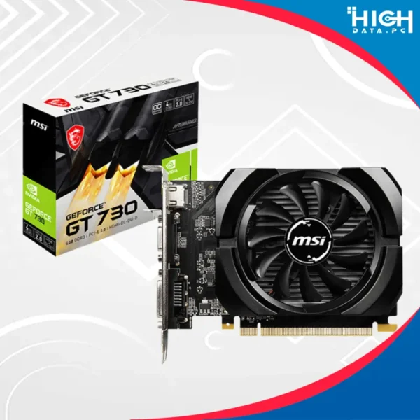 TARJETA DE VIDEO MSI NVIDIA GEFORCE GT 730 4GB DDR3 PCI-E 2.0 HDMI-VGA-DVI 64BIPS