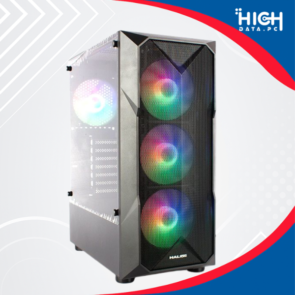 CASE GAMER HALION STUKA CR11 BLACK- F/500W- RAINBOW- V/TEMPLADO