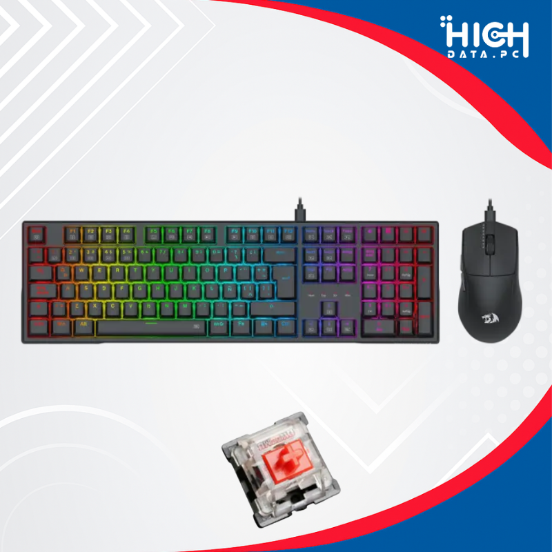 COMBO REDRAGON S146-SP TRUNDLE + K1NG M724 - TECLADO + MOUSE - NEGRO Ahorrar 11%