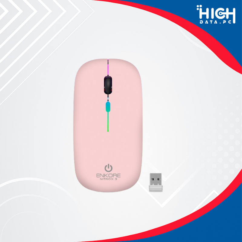 MOUSE INALÁMBRICO ENKORE NITROX 3 PINK M205-3P