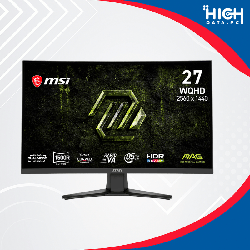 MONITOR GAMING CURVO MSI MAG 275CQDF X24 27″ WQHD RAPID VA 240HZ / HD 400HZ 0.5MS FREESYNC PREMIUM