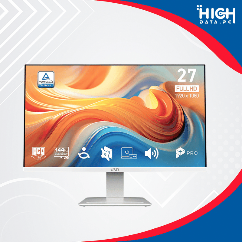MONITOR MSI PRO MP273W E14A 27″ FHD IPS 144HZ 1MS HDR READY HDMI DISPLAYPORT VGA WHITE