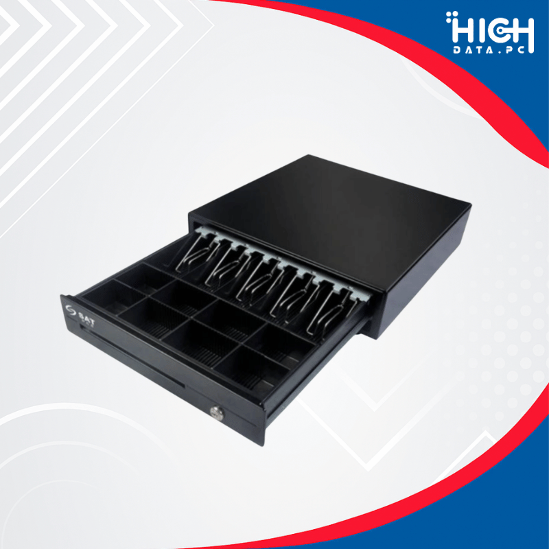 CAJÓN MONEDERO SAT 119 NEGRO RJ11 APERTURA AUTOMÁTICA Y MANUAL