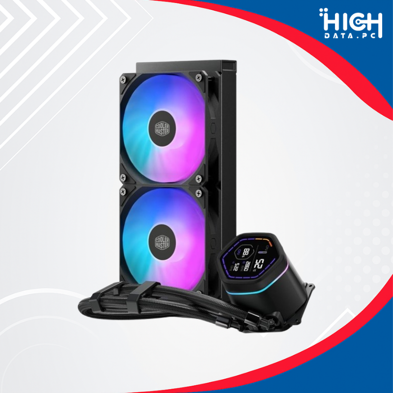 REFRIGERACIÓN LÍQUIDA COOLER MASTER MASTERLIQUID CORE NEX DIGITAL 240 ARGB PANTALLA LED NEGRO – MLX-D24M-A18PA-RD