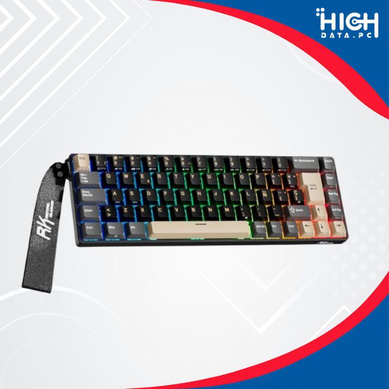 TECLADO GAMER ROYAL KLUDGE RK68 HE PHANTOM, ESPAÑOL, SWITCHES MAGNÉTICOS MINT, RGB, CABLEADO