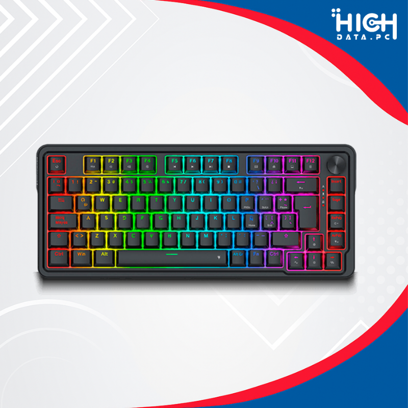 TECLADO GAMER REDRAGON UCAL K673RGB-M HE 75% ESPAÑOL, SWITCHES MAGNÉTICOS ULTRAMAG, RGB, CABLEADO